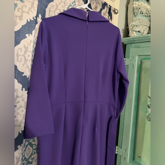 New York and Comoany Purple Jumpsuit size L never worn new with tags! Belted - Picture 5 of 5